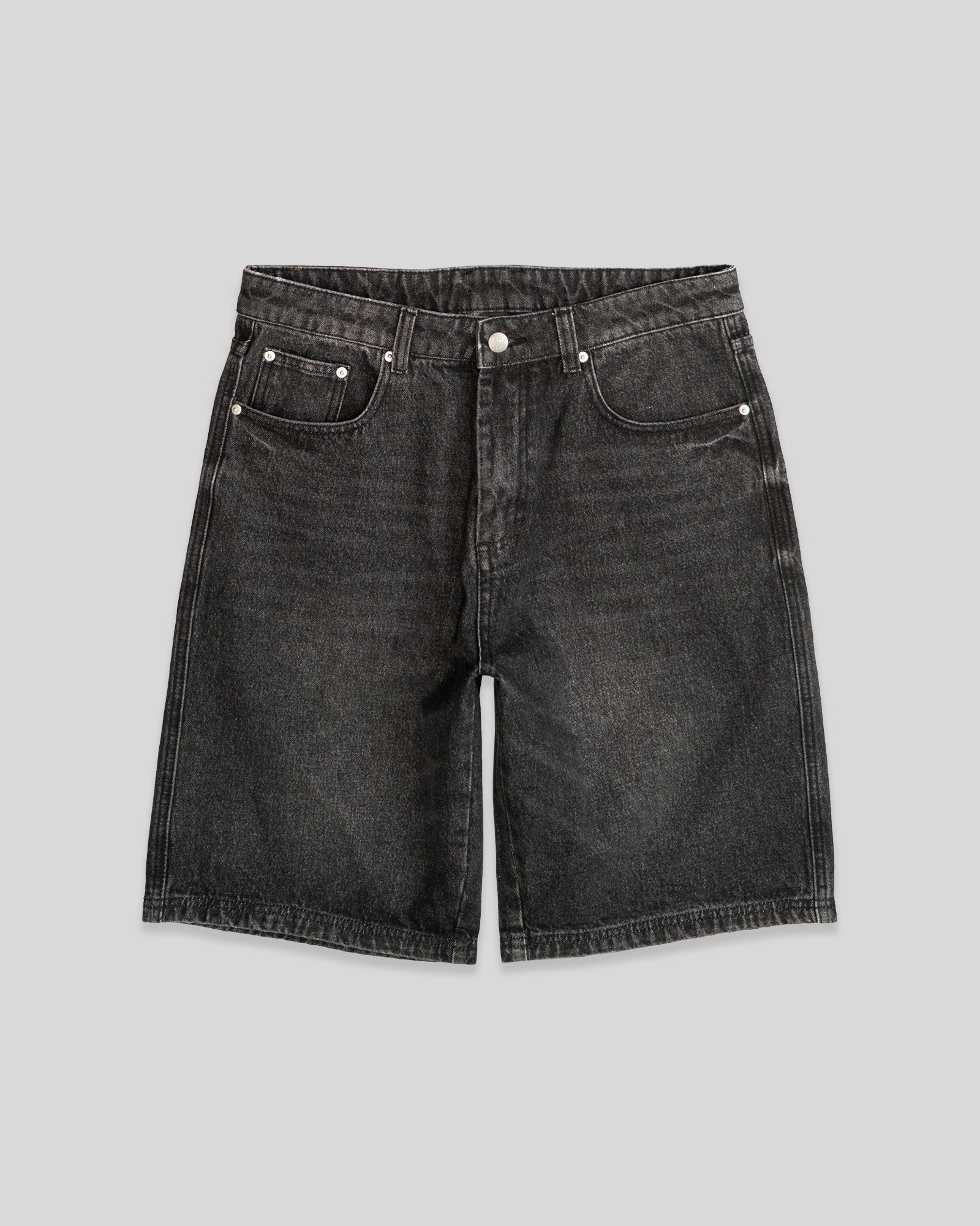 Baggy Denim Shorts - Cleansed Black