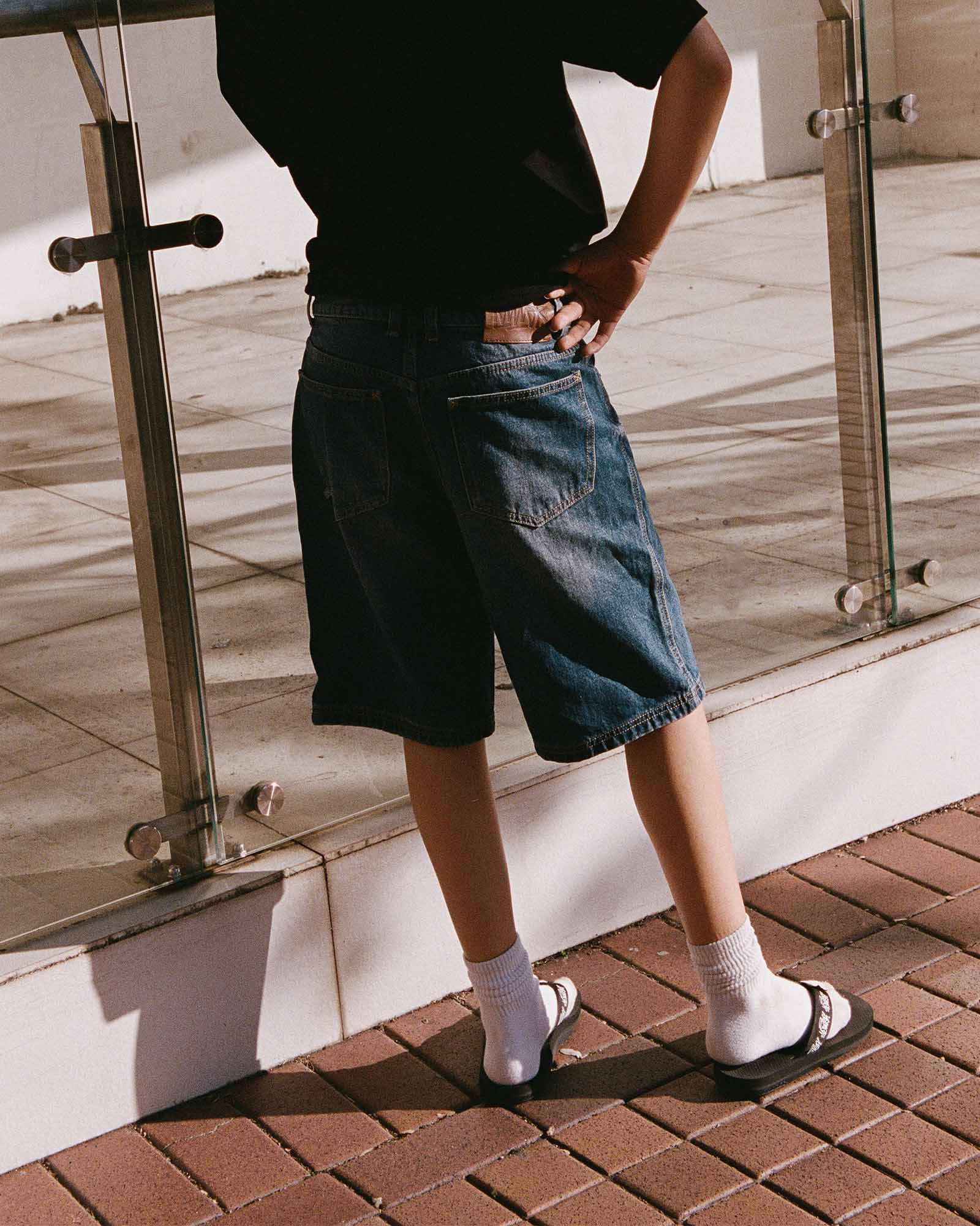 Baggy Denim Shorts - Cleansed Blue