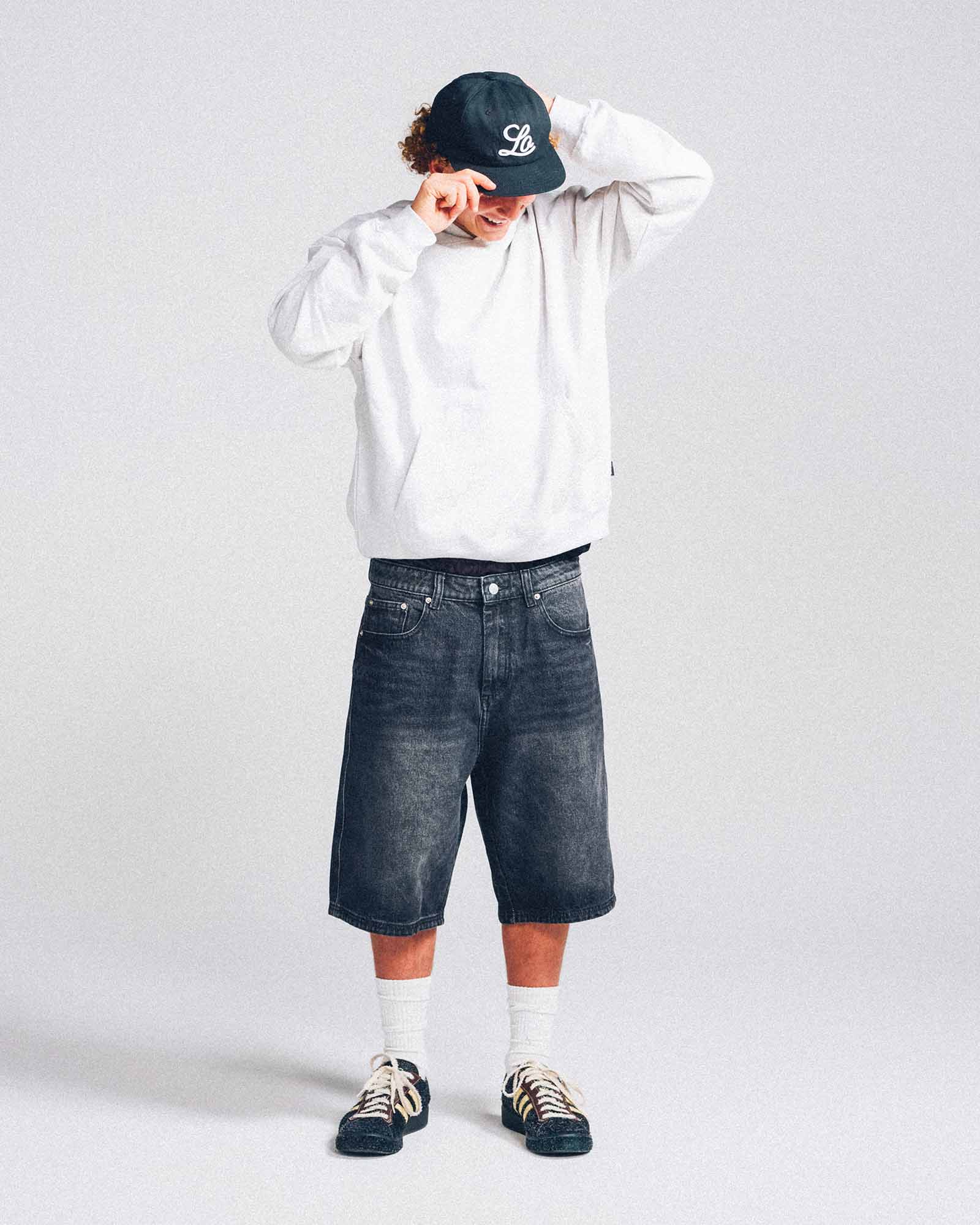 Baggy Denim Short - Rock