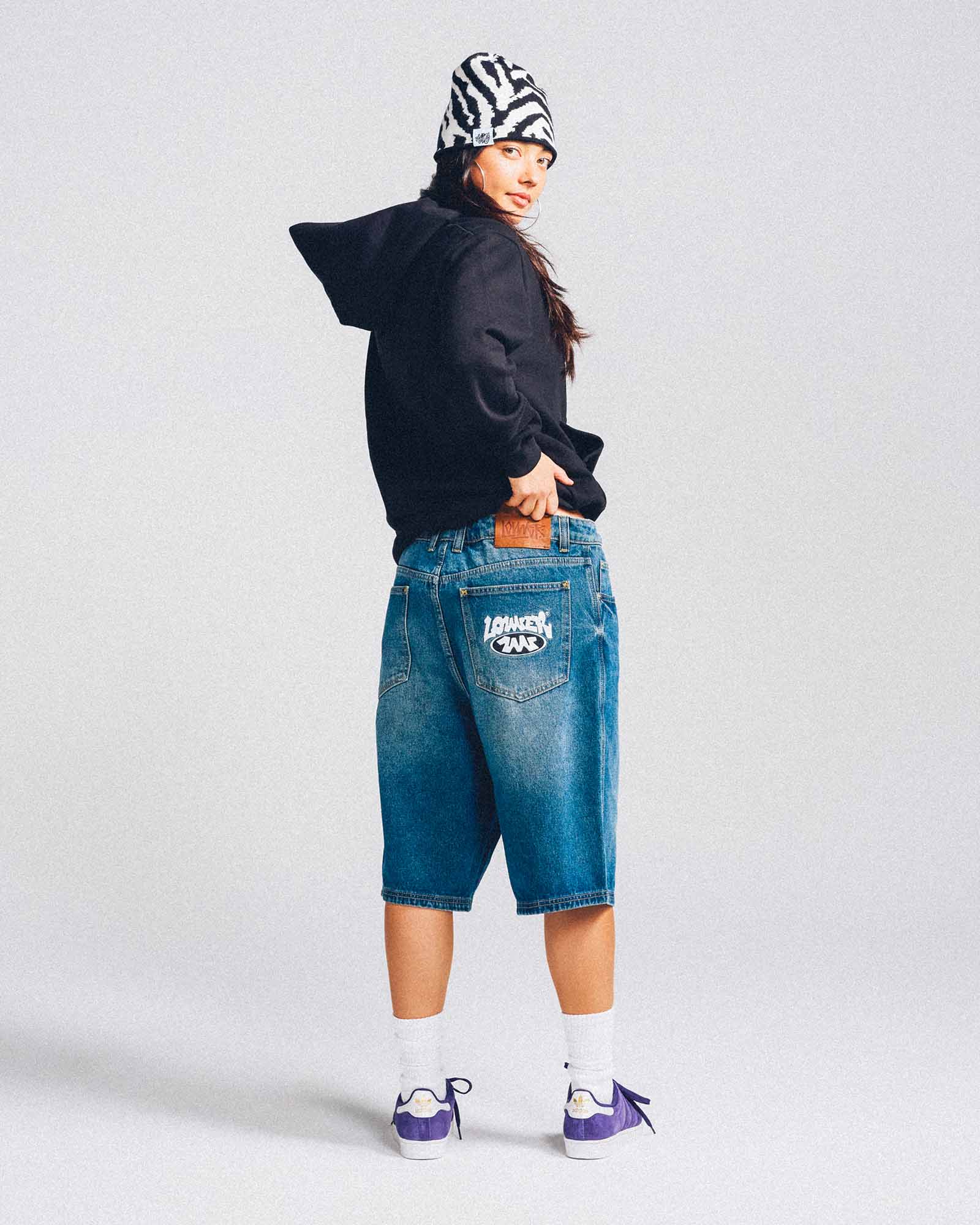 Baggy Denim Short - Rock