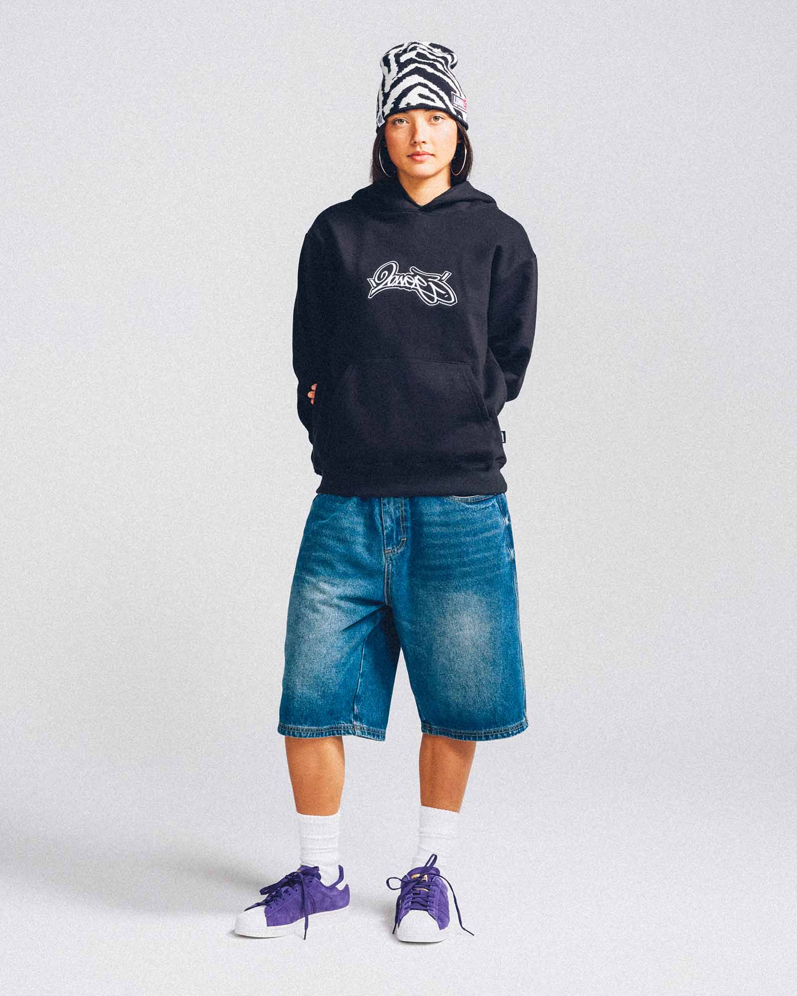 Baggy Denim Short - Rock